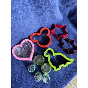 Cookie Cutters Shapes Set 10 Pieces Heart Mickey Star Dinosaur‎ Gingerbread Man